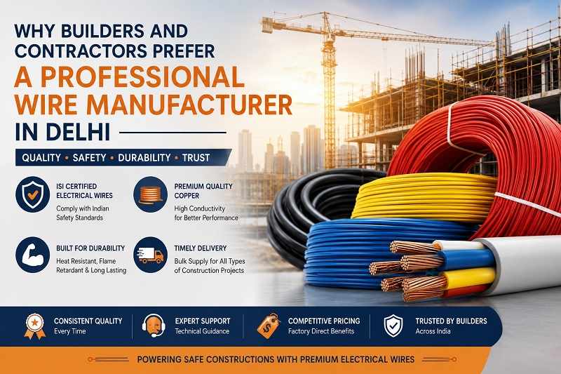 Why Builders and Contractors Prefer a Professional Wire Manufacturer in Delhi