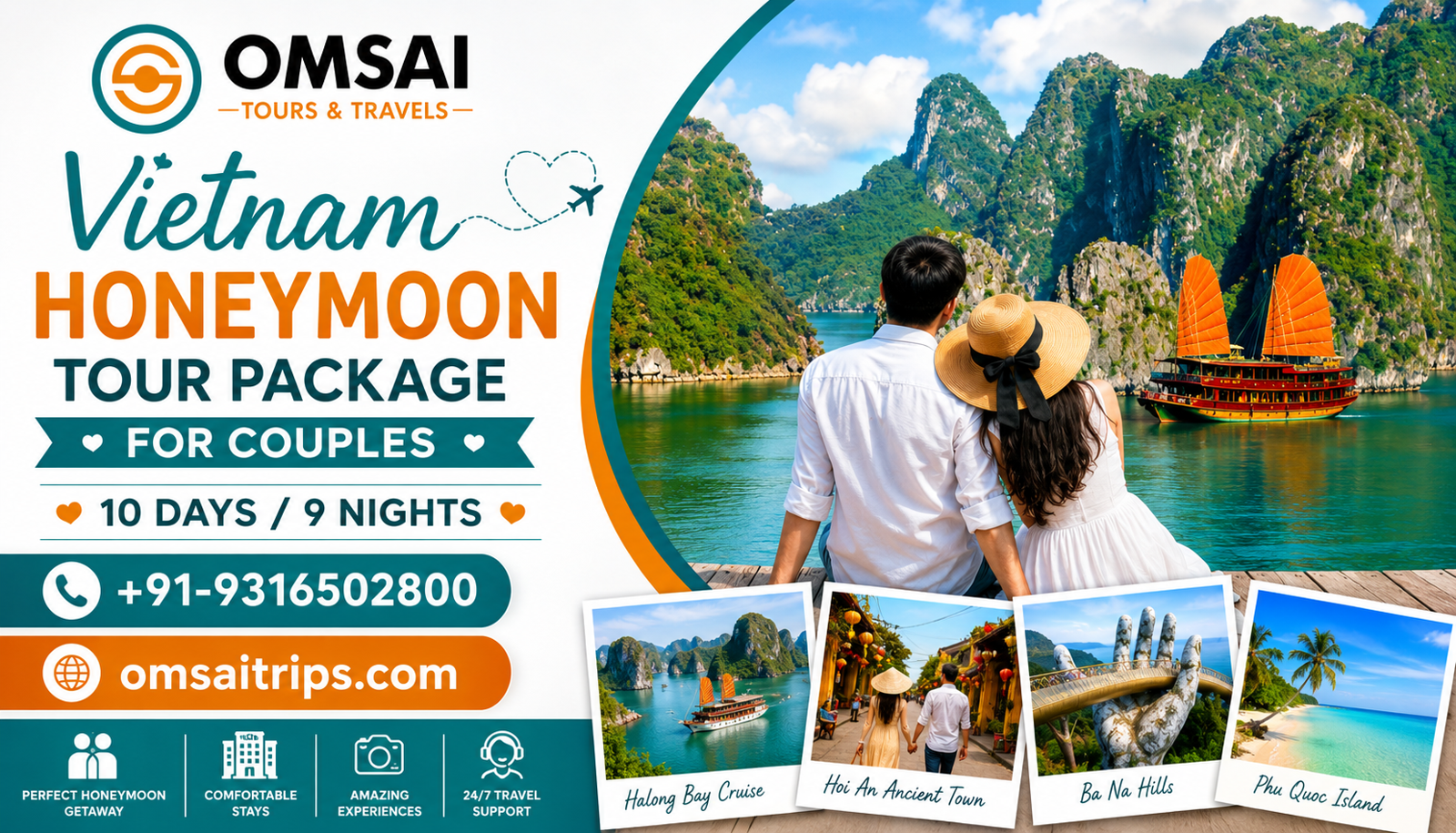 10 Days Vietnam Honeymoon Tour Package for Indian Couples – Full Guide
