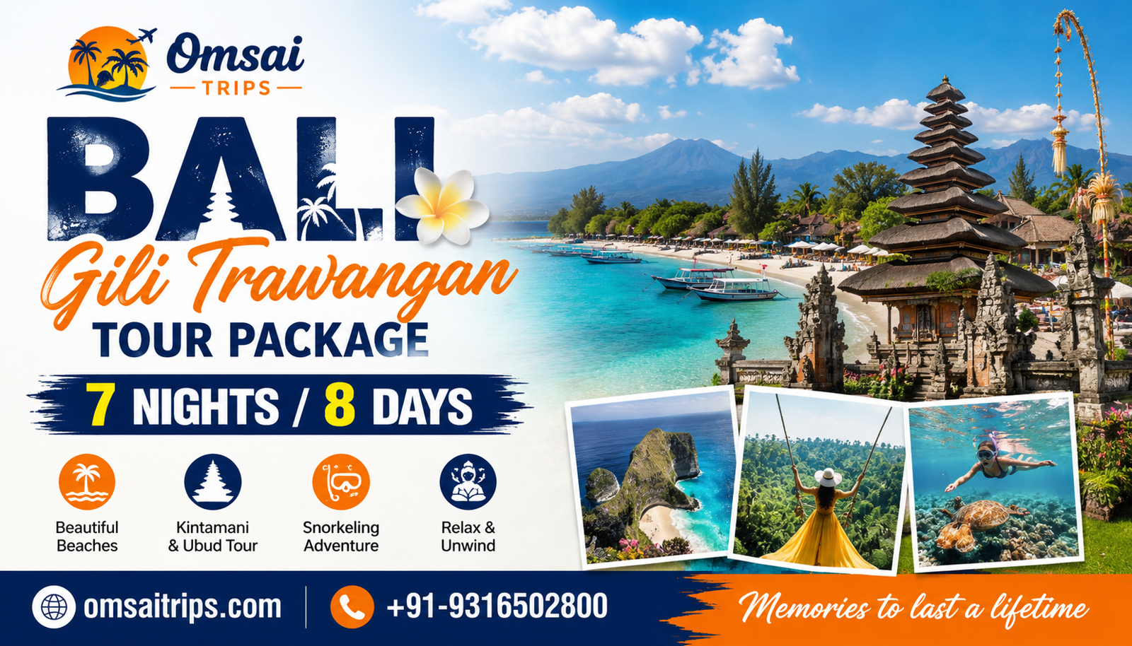 Bali Gili Trawangan Tour Package 7N/8D – Best Price, Hotels & Travel Plan