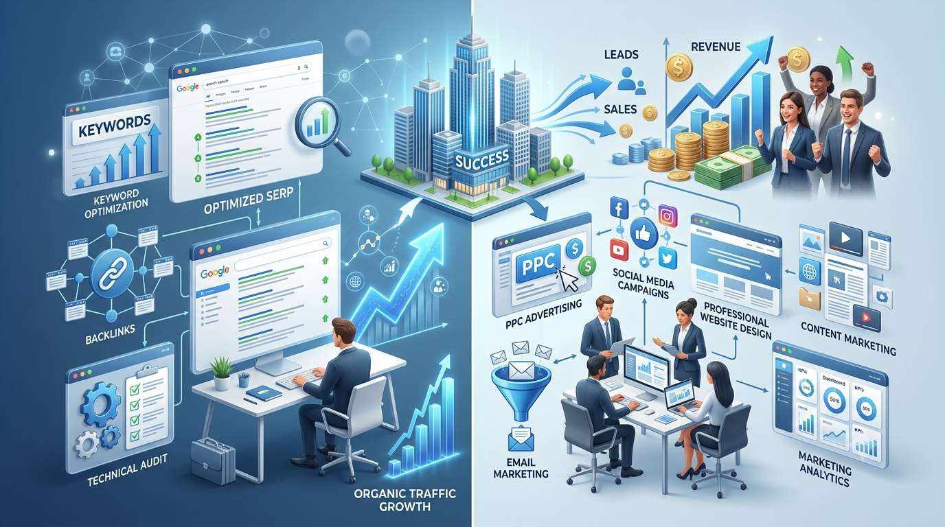 SEO vs. Digital Marketing Company USA