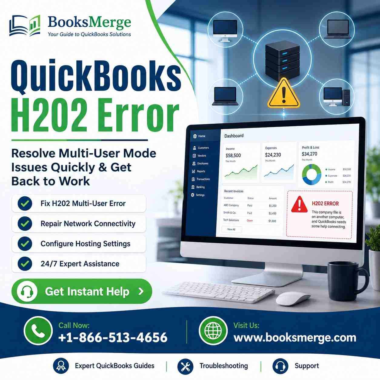 QuickBooks Error H202 When Opening Company File: How to Resolve It