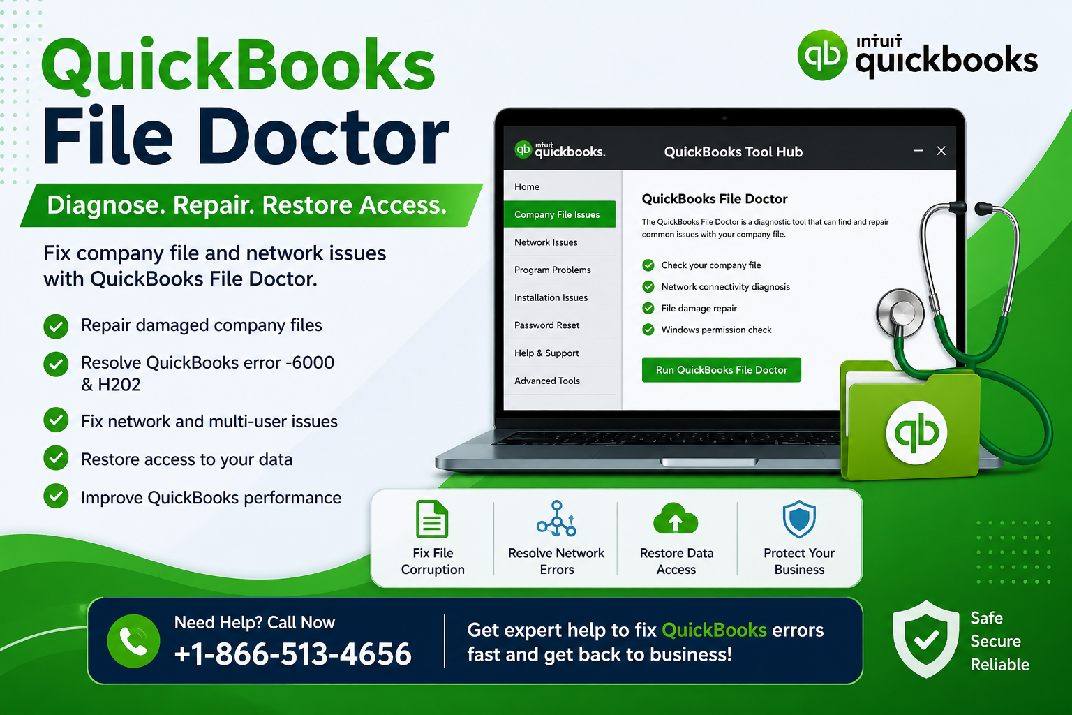 How to repair company file with QuickBooks File Doctor