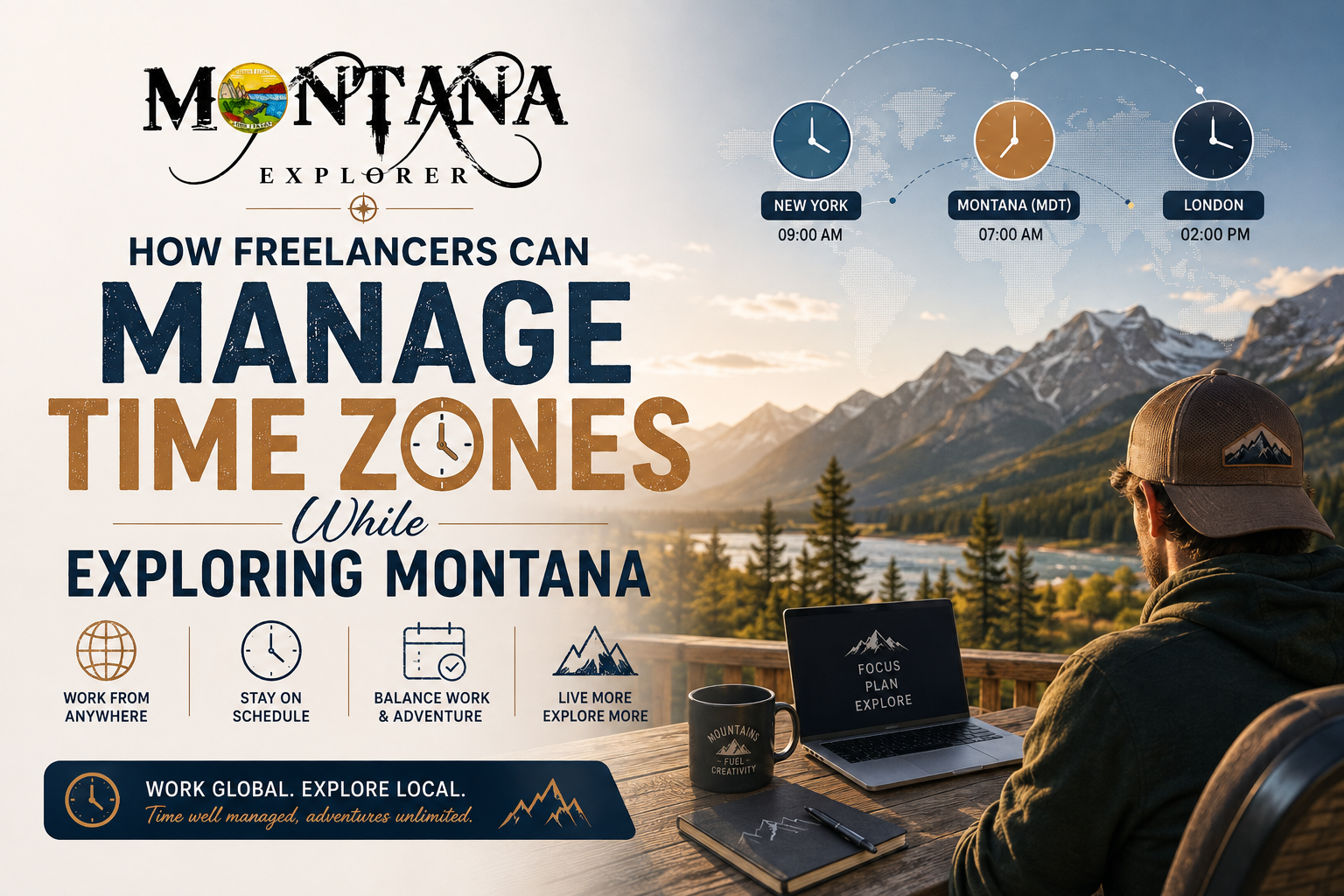 How Freelancers Can Manage Time Zones While Exploring Montana