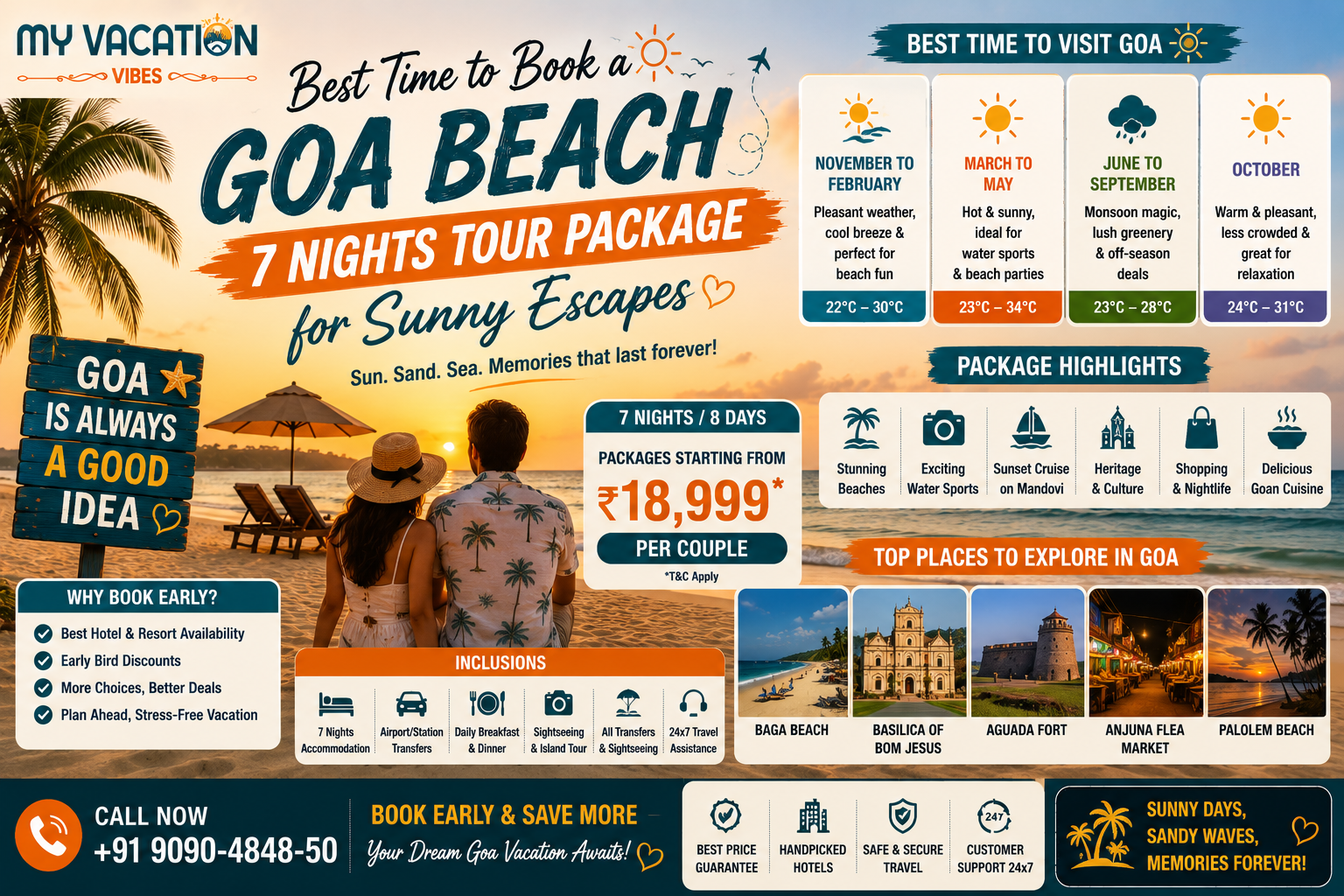 Best Time to Book a Goa Beach 7 Nights Tour Package for Sunny Escapes