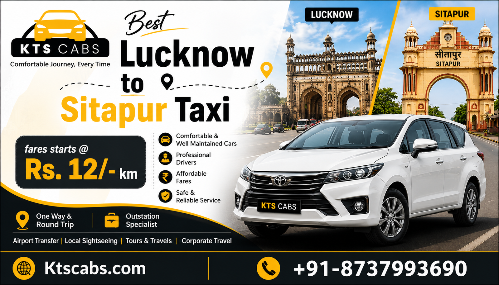 Lucknow to Sitapur Cab Service – Safe, Comfortable & Affordable