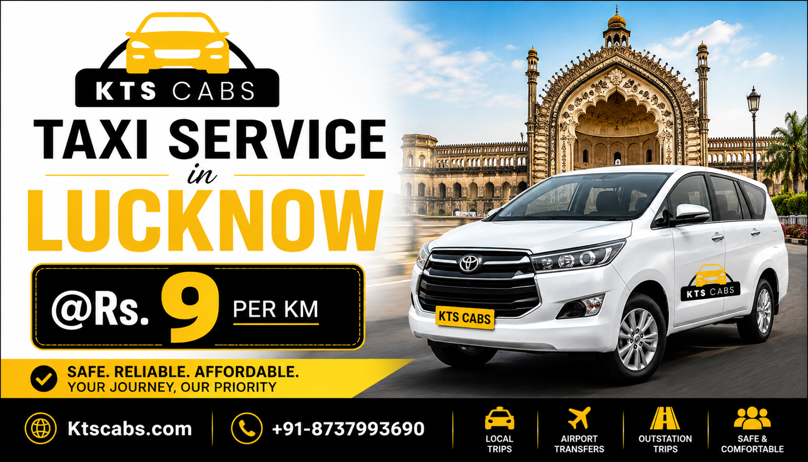 Taxi Service in Lucknow – Book Your Ride with KTS Cabs Today