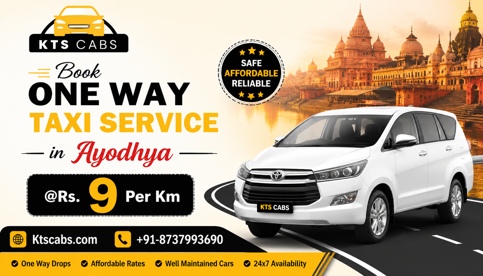 One-Way Taxi Service in Ayodhya – Comfortable, Safe and Budget-Friendly Rides