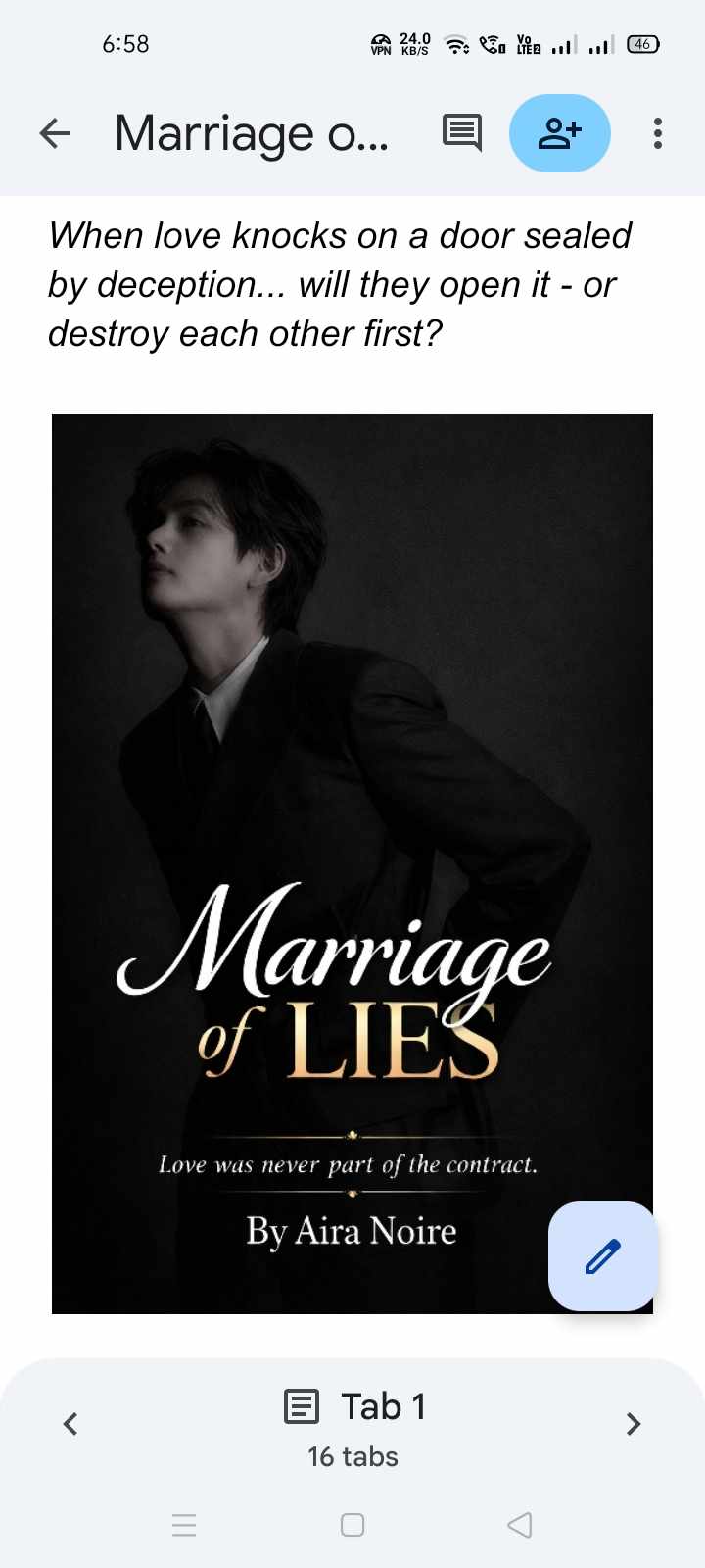 Marriage of Lies || THVFF || Mature
