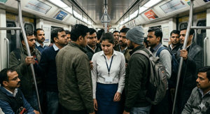 Fake Ticket Collector Gangbanged in the Metro