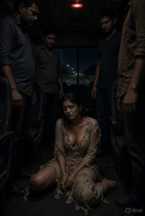 Bus Kharab Ho Gayi to Un Sabne Milkar Choda Mujhe ( After The Bus Got Damaged, They All Fucked Me)