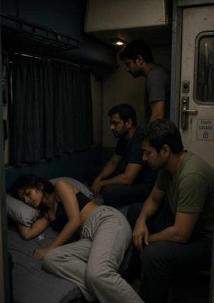 Train Ke Cabin Me Akeli Thi To Cousins Ne Saath Me Choda ( Was Alone In The Train Cabin, So My Cousins Fucked Me Together)