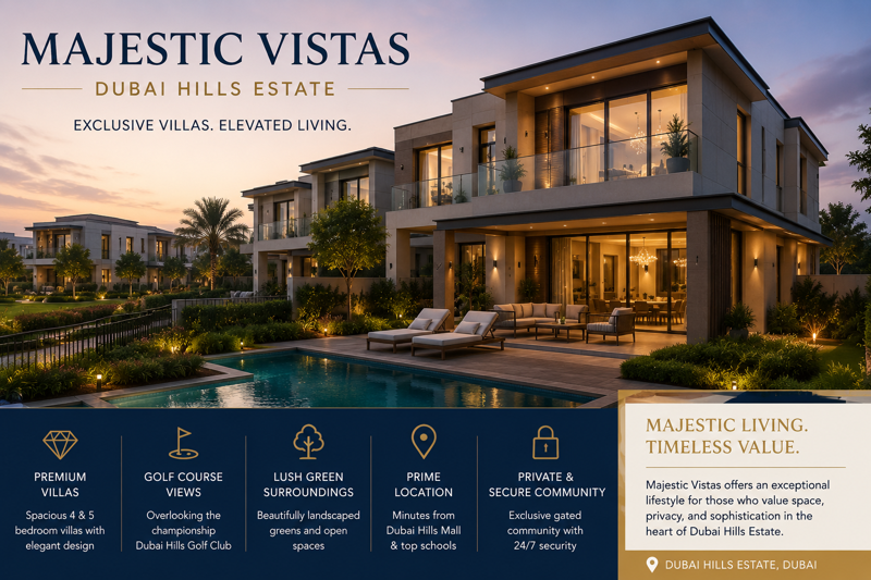 Majestic Vistas Villas: Dubai Hills Golf-View Property Guide