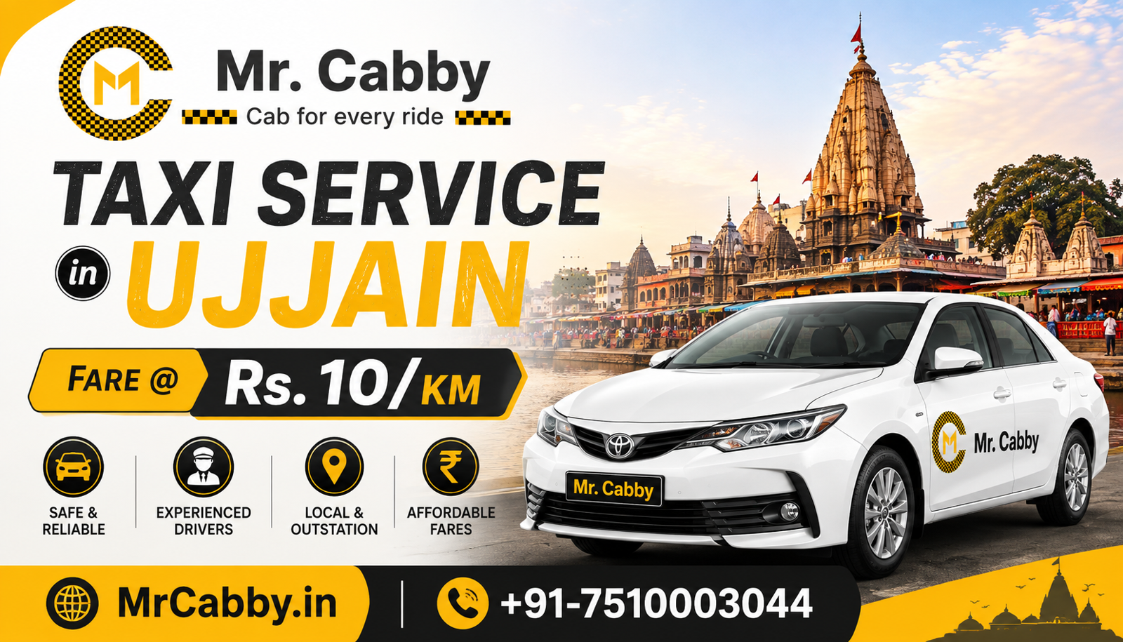 Taxi Service in Ujjain – Book Safe Local, Sightseeing & Outstation Cabs