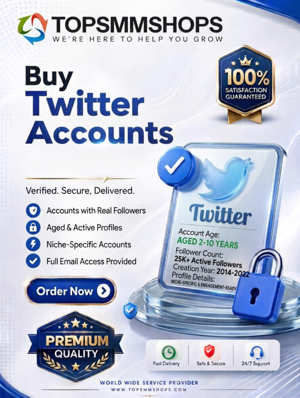 Buy Twitter Accounts -100% PVA Verified & Aged X Accounts...