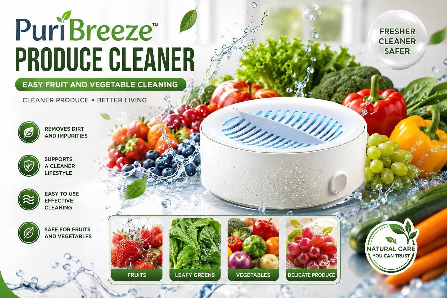 PuriBreeze Produce Cleaner – Modern Solution for Produce Cleaning