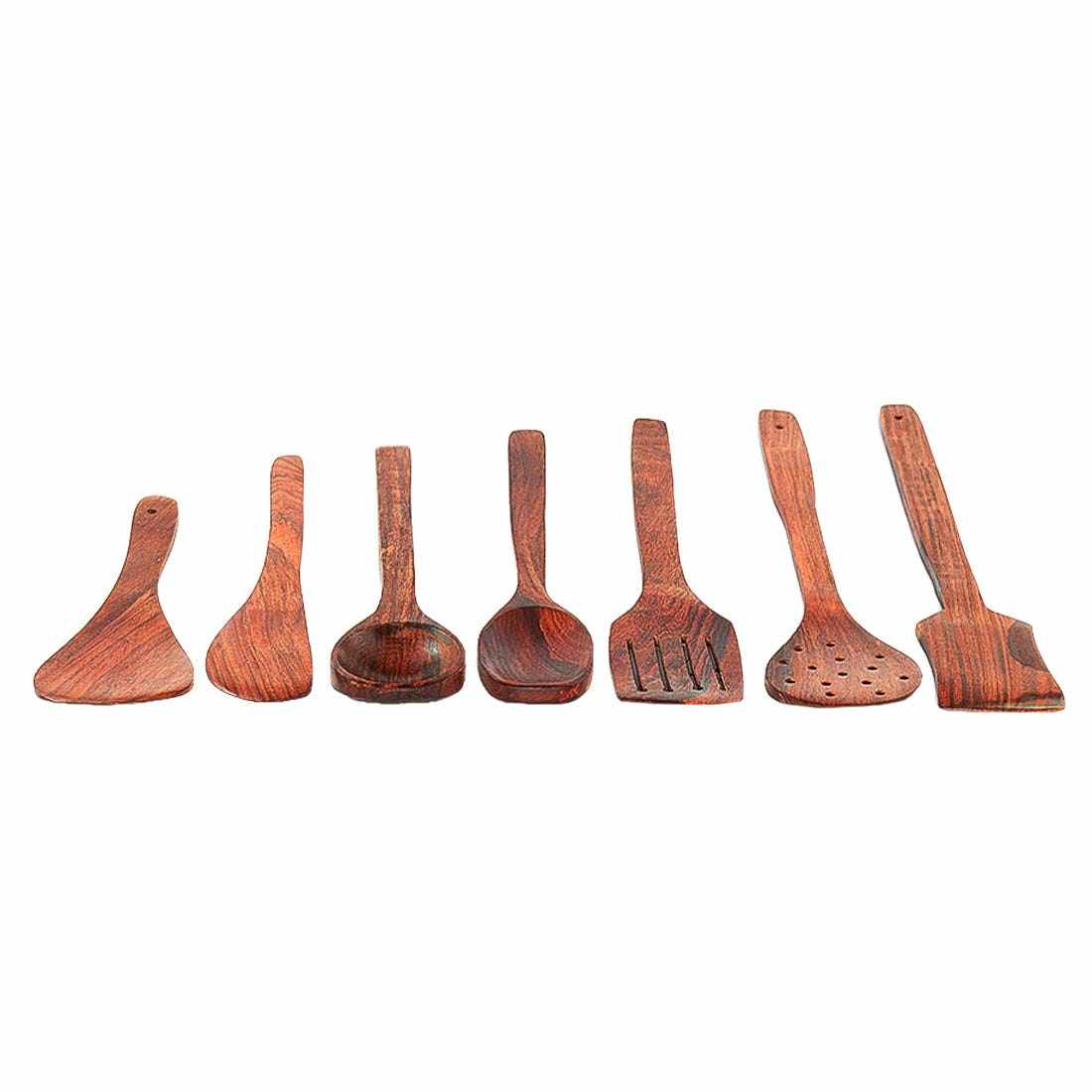 Brown Sheesham Spatulas Set of 7