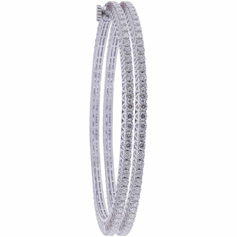 The Enduring Allure: All About Diamond Solitaire Bangles in White Gold