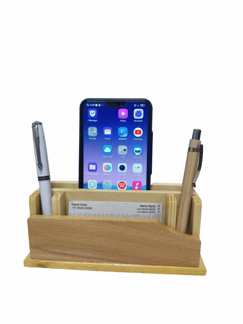 Elevate Your Workspace with a Stylish Wooden Pen Stand for Office