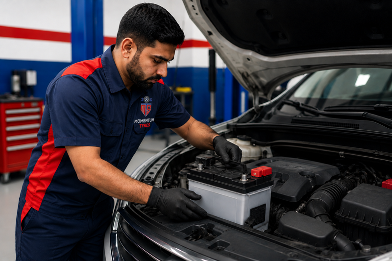 Car Battery Services- Momentum Tyres