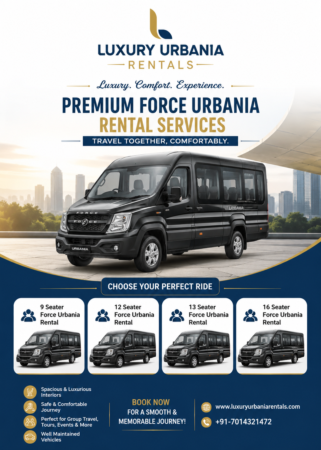 Luxury Urbania Rentals: Comfortable and Reliable Group Travel Across India
