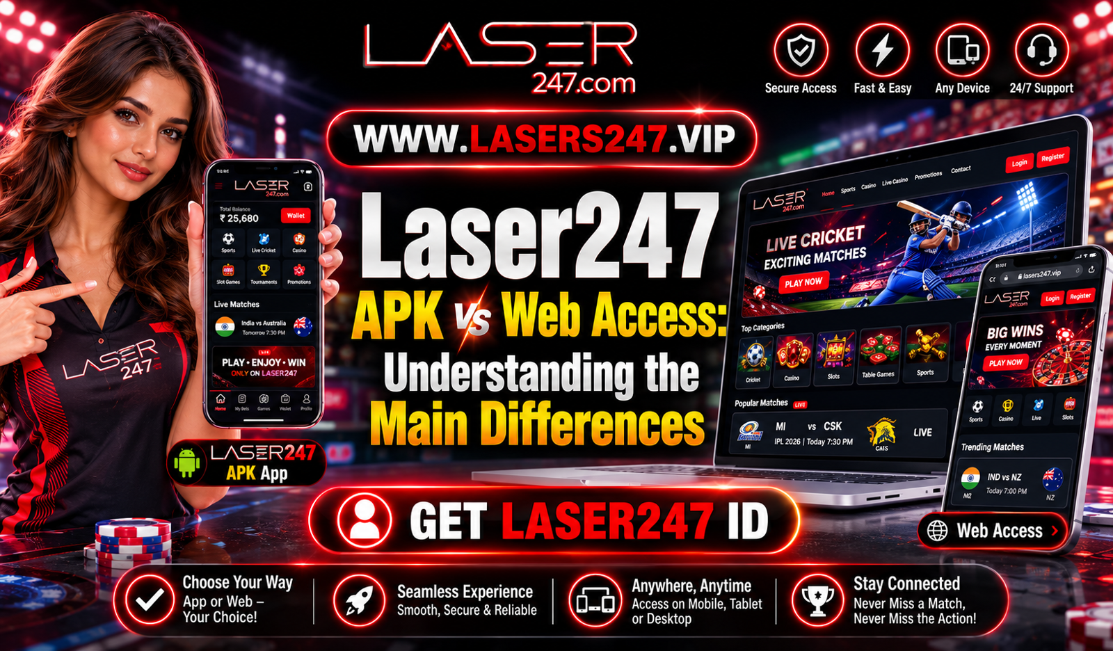 Laser247 APK vs Web Access: Understanding the Main Differences
