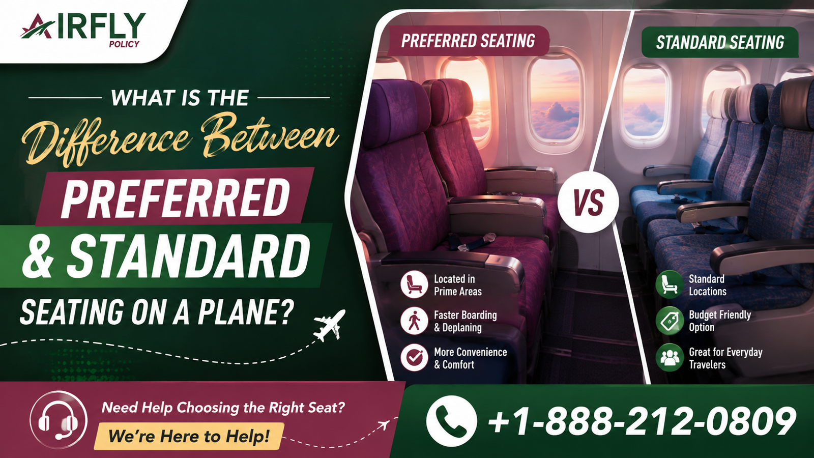 What Is the Difference Between Preferred and Standard Seating on a Plane?