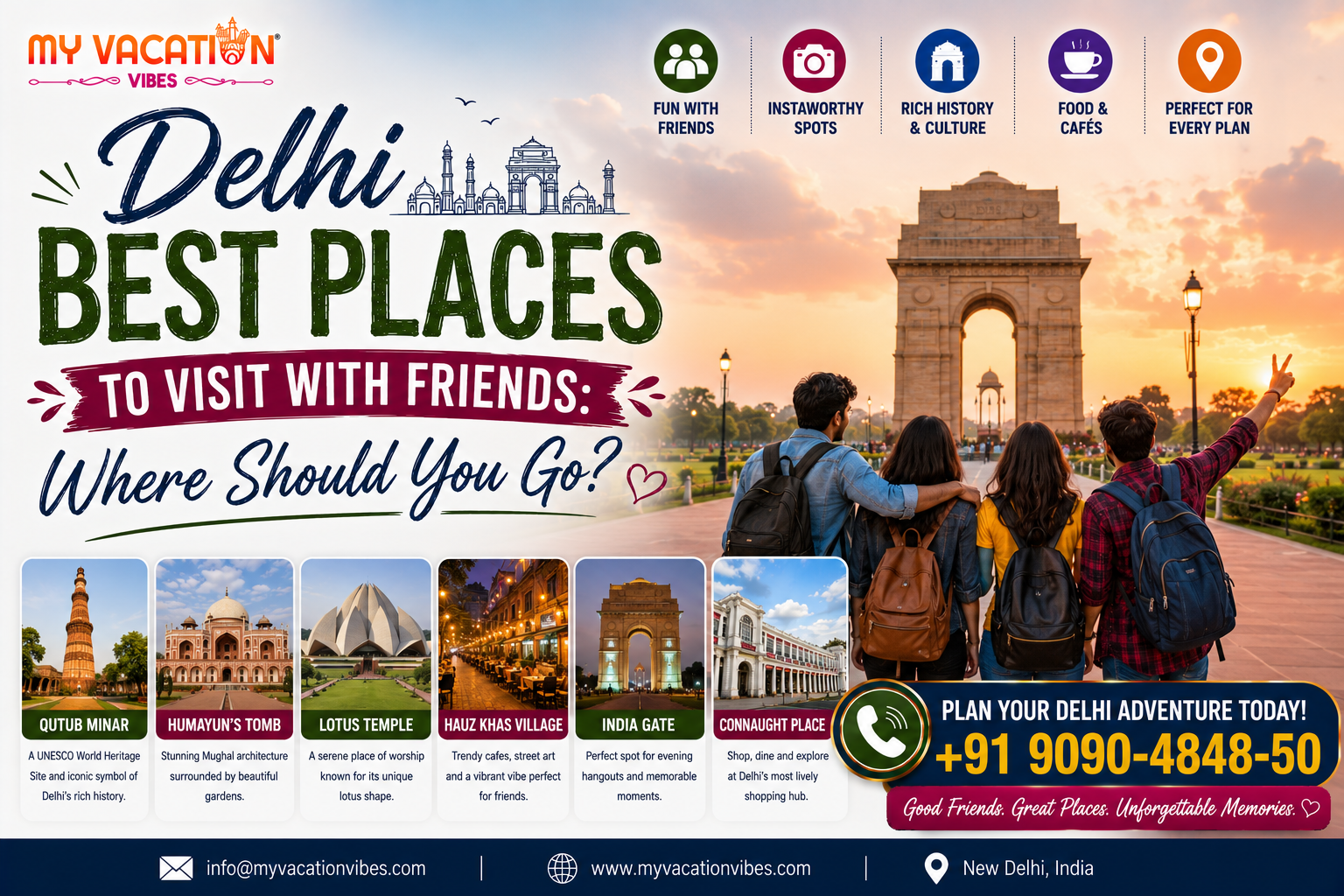 Delhi Best Places to Visit with Friends: Where Should You Go?