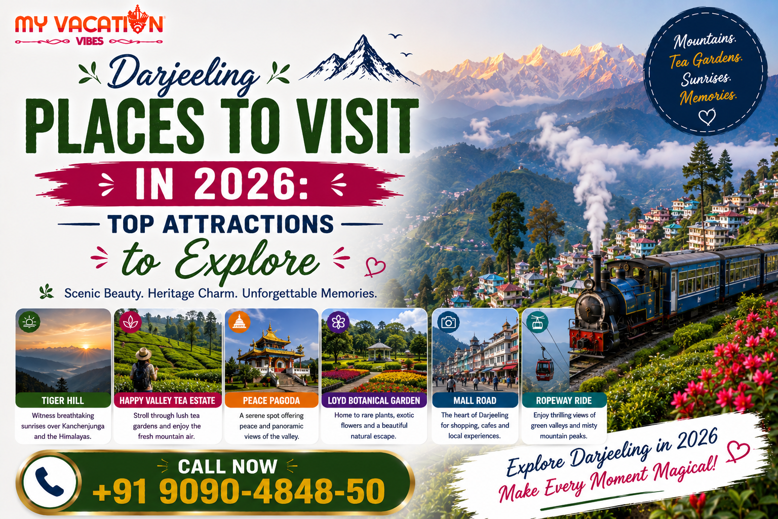 Darjeeling Places to Visit in 2026: Top Attractions to Explore