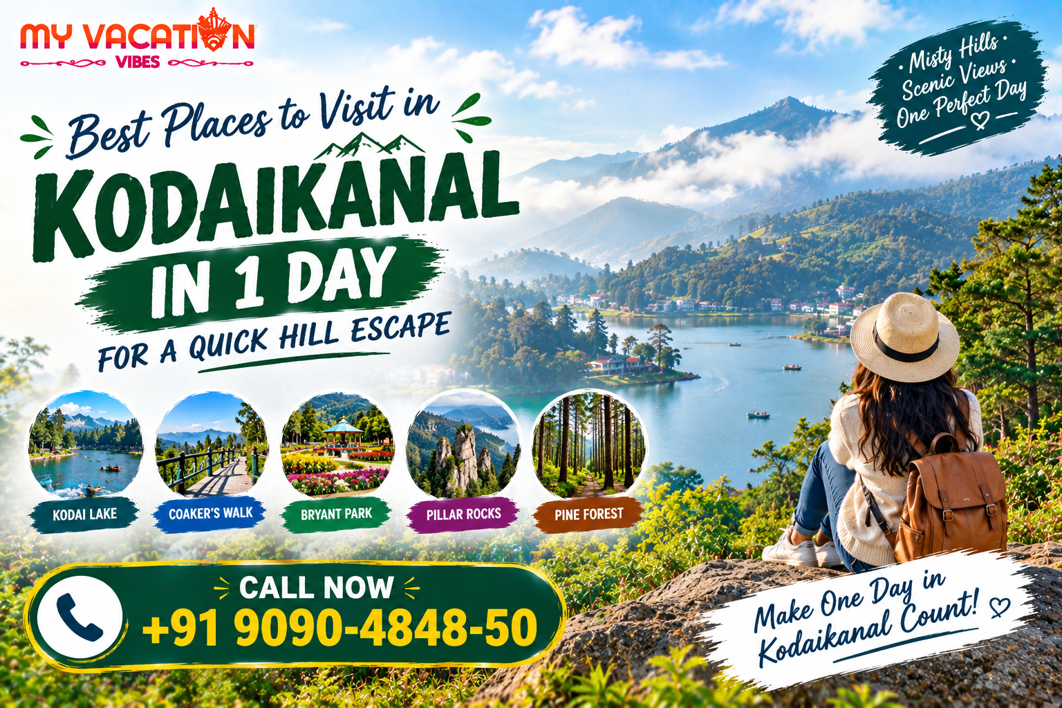 Best Places to Visit in Kodaikanal in 1 Day for a Quick Hill Escape