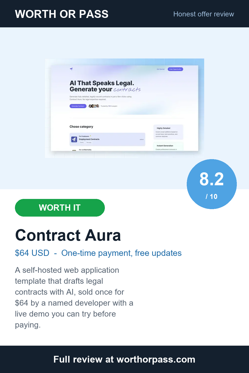 Contract Aura Review: $64 AI Contract App
