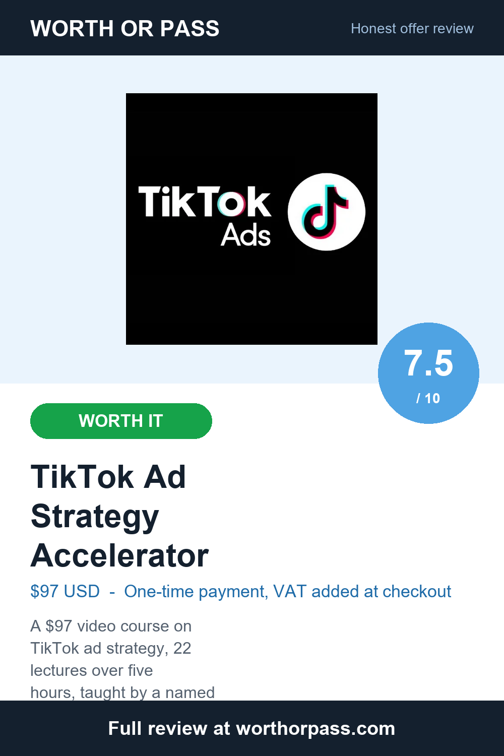 TikTok Ad Strategy Accelerator review