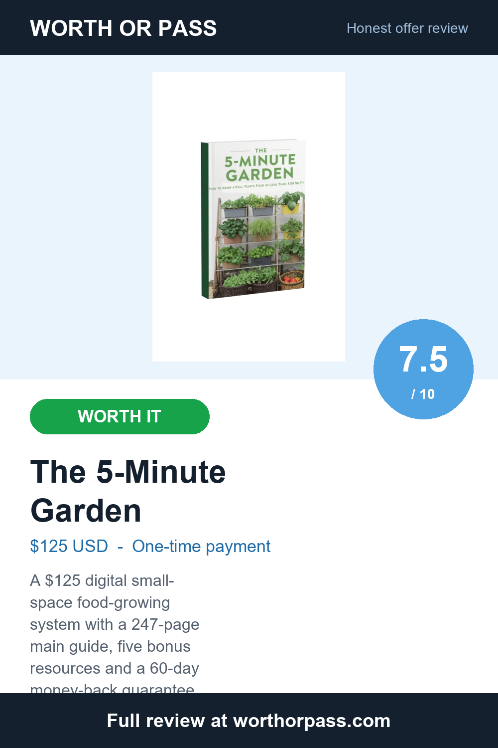 The 5-Minute Garden Review: $125, 247 Pages