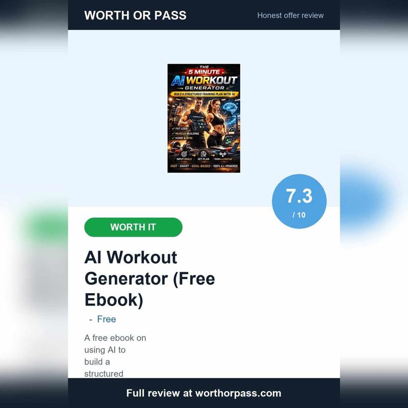 AI Workout Generator Free Ebook Review