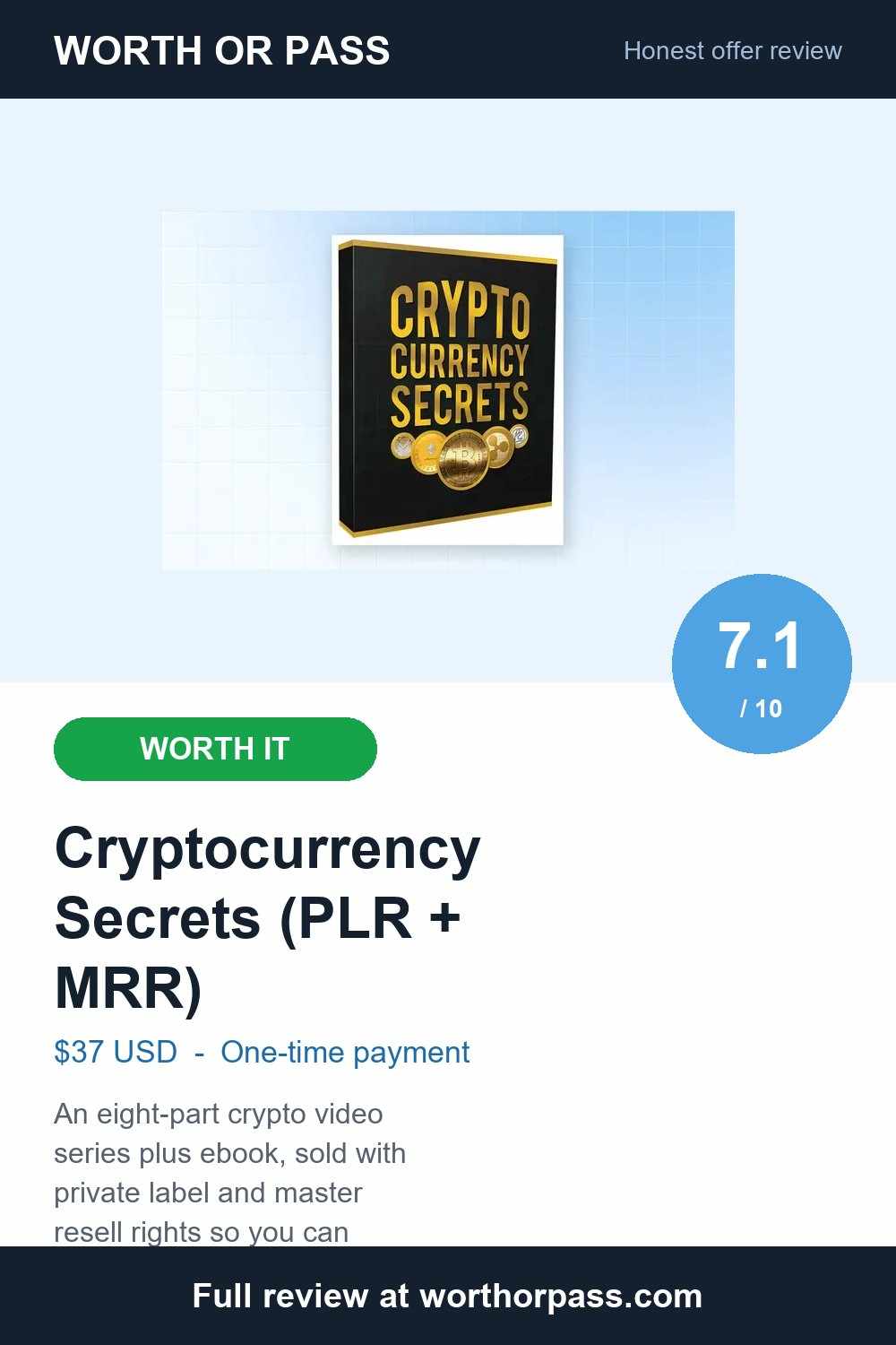 Cryptocurrency Secrets PLR Review: $37