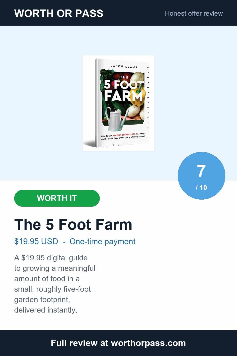 The 5 Foot Farm Review: $19.95