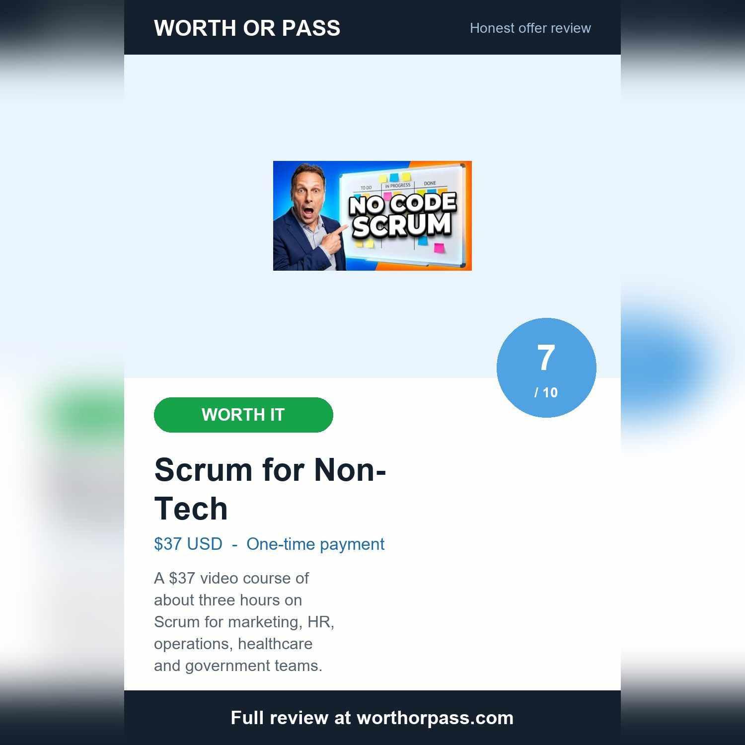 Scrum for Non-Tech Course Review