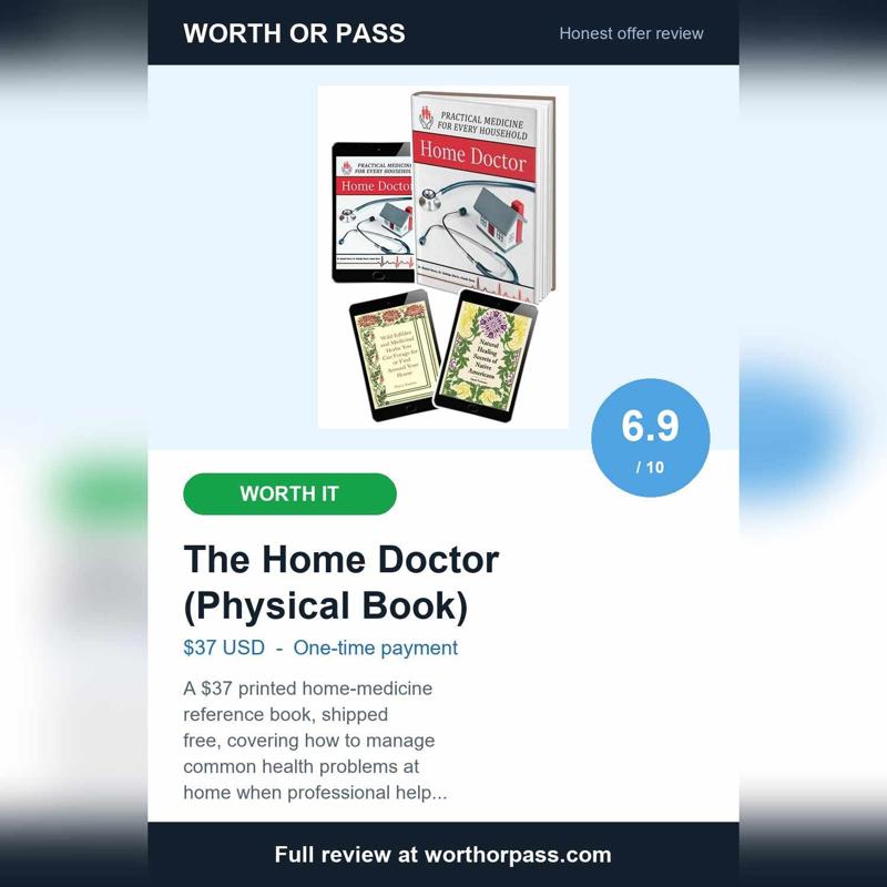 The Home Doctor Review: $37 Printed Book