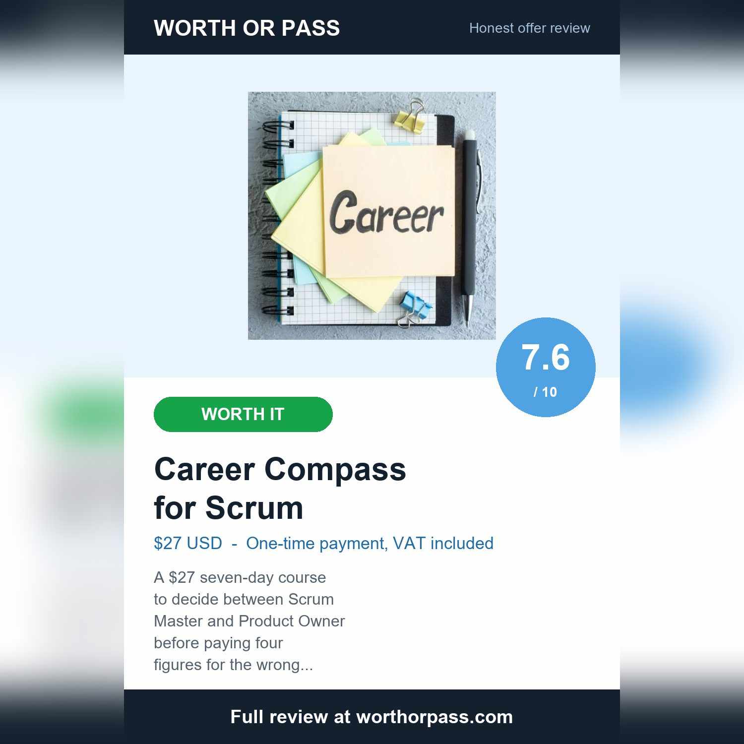 Career Compass for Scrum Review