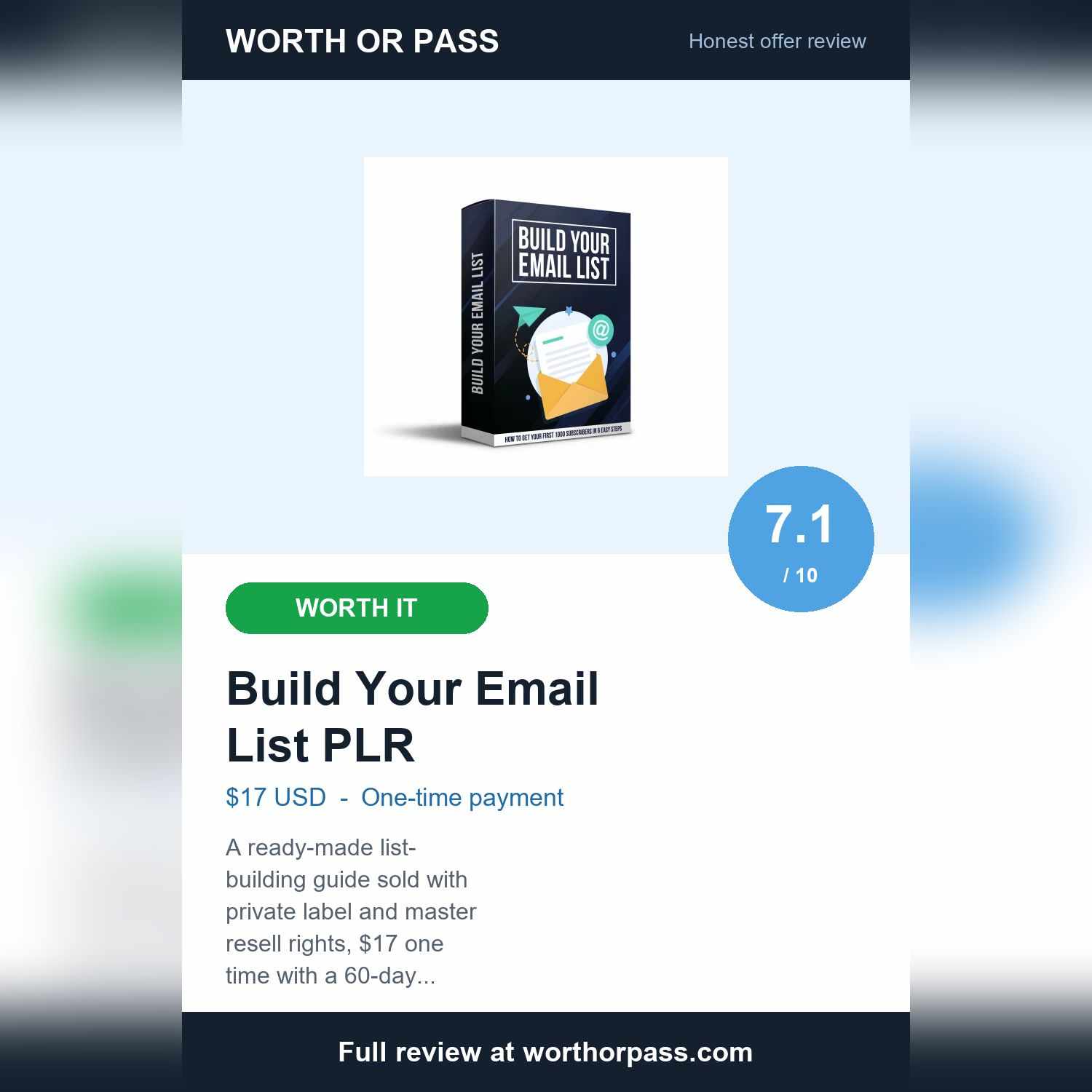 Build Your Email List PLR Review: $17