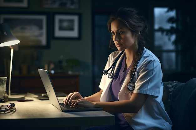 The Empowered Female Doctor Unveiling a Symbol of Care and Expertise in Image 01273 03