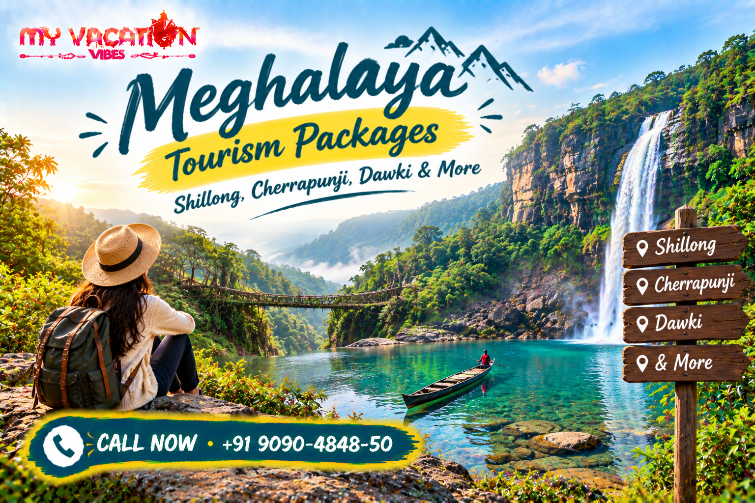 Meghalaya Tourism Packages: Shillong, Cherrapunji, Dawki & More