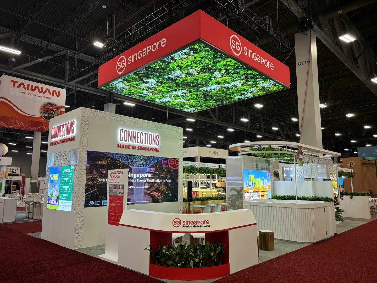 Singapore — Reimagine trade show exhibit at Seatrade Cruise 2025 in Miami