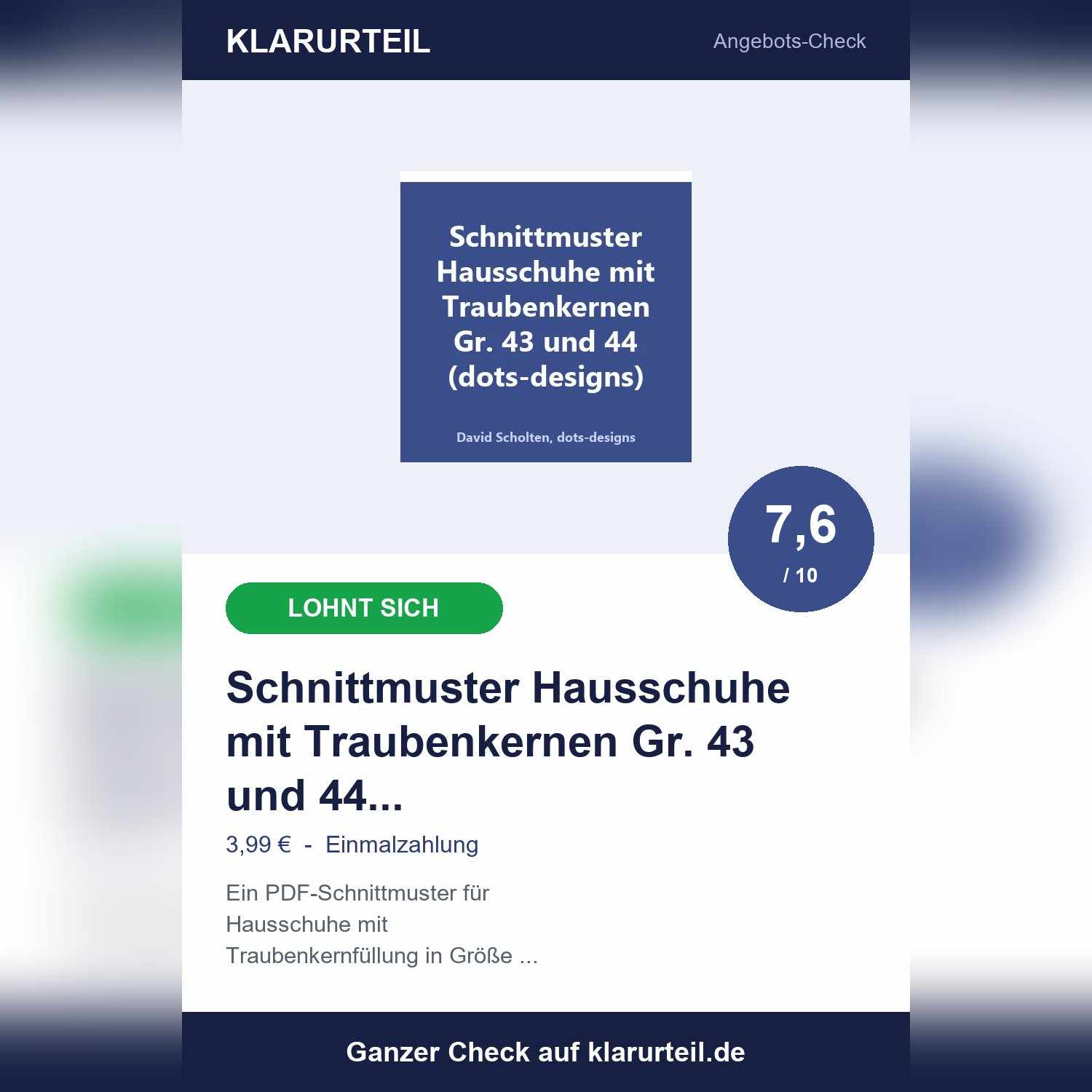 Nähkurs Hausschuhe Schnittmuster im Check