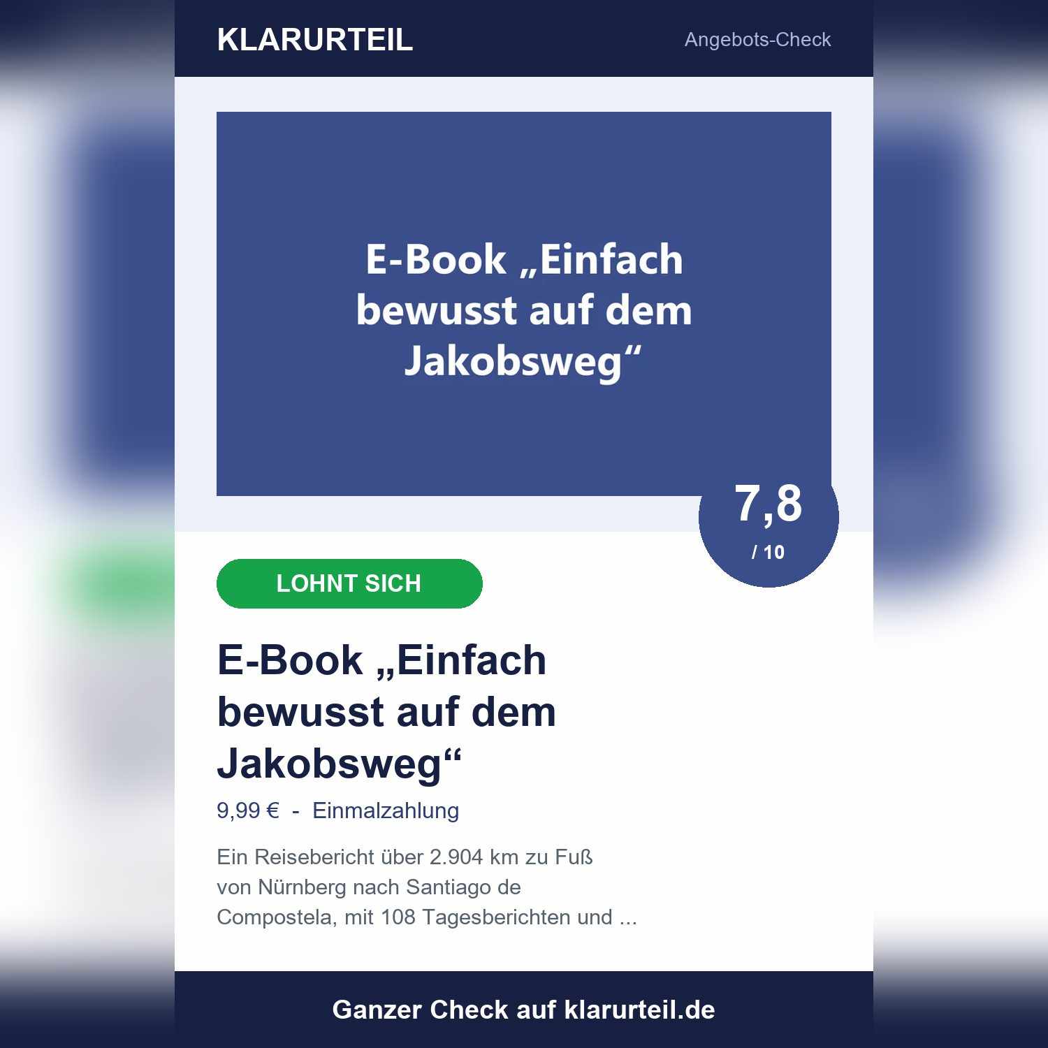 Jakobsweg-E-Book Christof Herrmann: Check