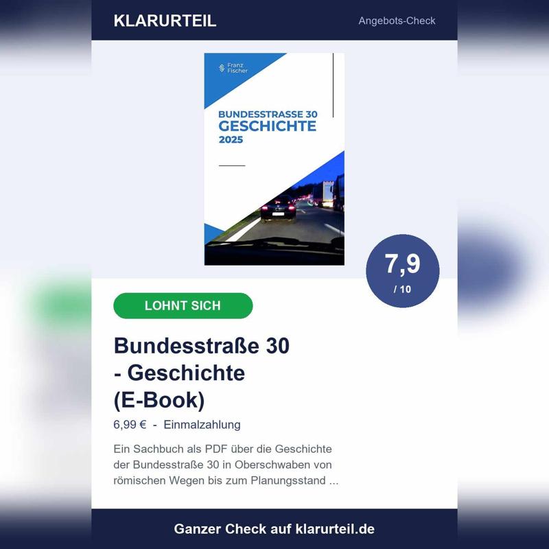 Bundesstraße 30 Geschichte E-Book im Check