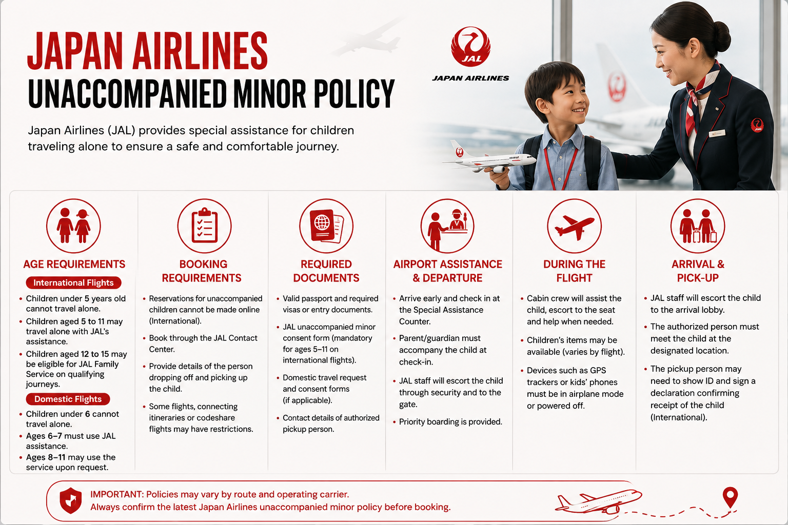 Japan Airlines Unaccompanied Minor Policy