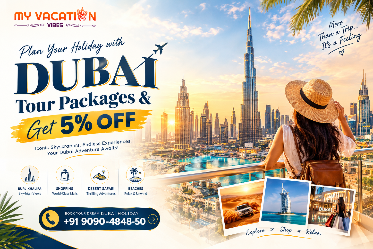 Plan Your Holiday with Dubai Tour Packages & Get 5% OFF
