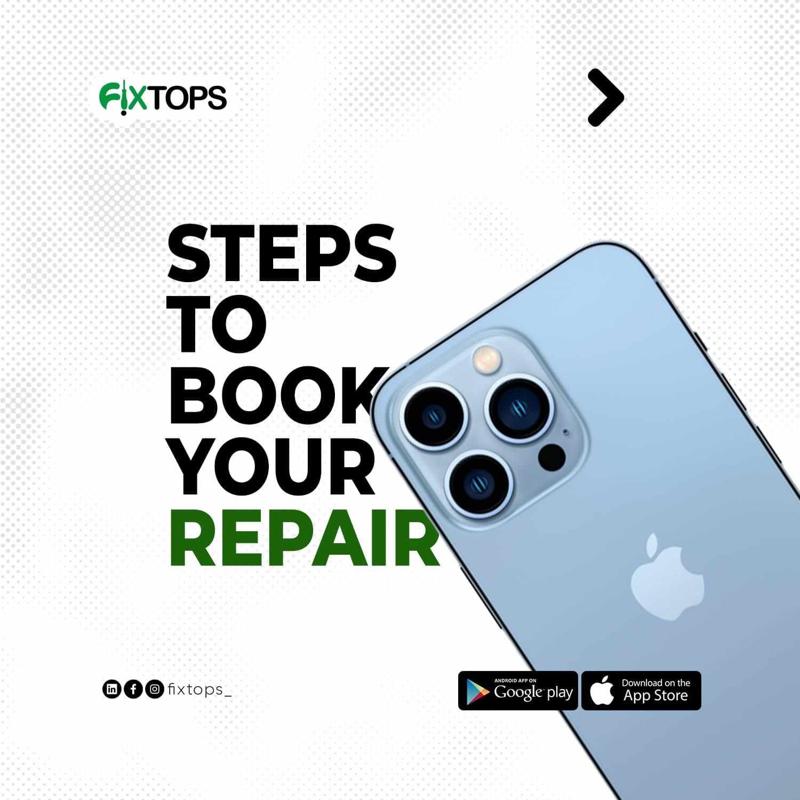 Steps to book your repair with fixtops
