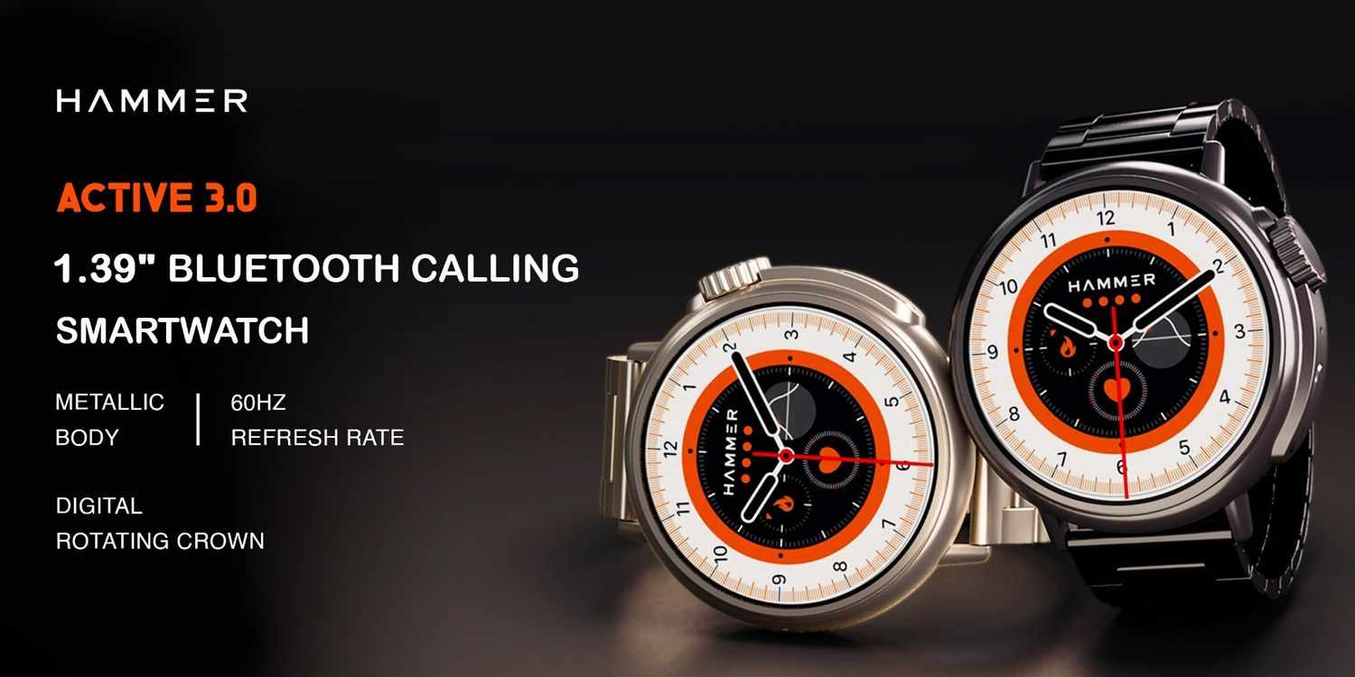 Hammer Active 3.0 With 1.39" Display Bluetooth Calling Smart Watch