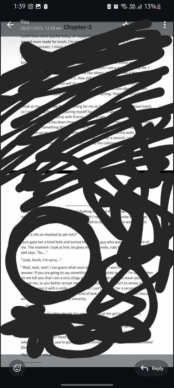 So as you can see the story I have started in 2023 And also you can read the starting lines of the prologue in the above pic